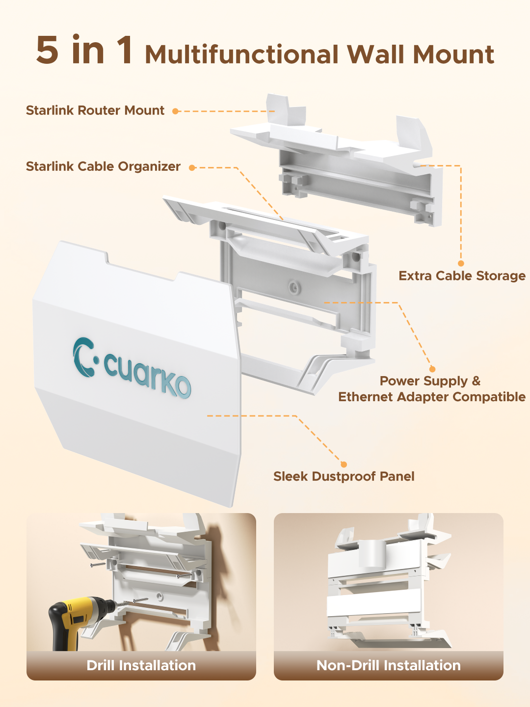 Starlink Gen3 & Gen2 5 in 1 Wall Mount